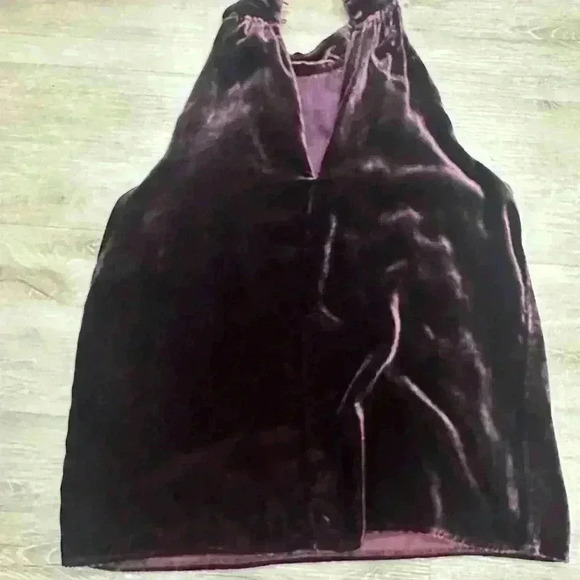 Kachel X Anthropologie Chelsea Velvet Halter Top Sleeveless Keyhole Button Sz 2 - Picture 6 of 8